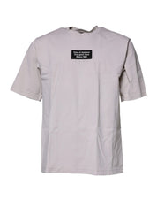 Dolce & Gabbana T-Shirts IT48 | M Dolce & Gabbana Beige DG Logo Crew Neck Short Sleeves T-shirt