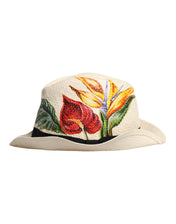 Dolce & Gabbana Dolce & Gabbana Beige Floral Print Straw Wide Brim Fedora Hat