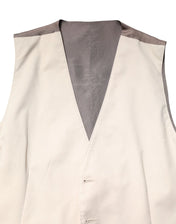 Dolce & Gabbana IT48 | M Dolce & Gabbana Beige Gray Dress Men Formal Waistcoat Vest