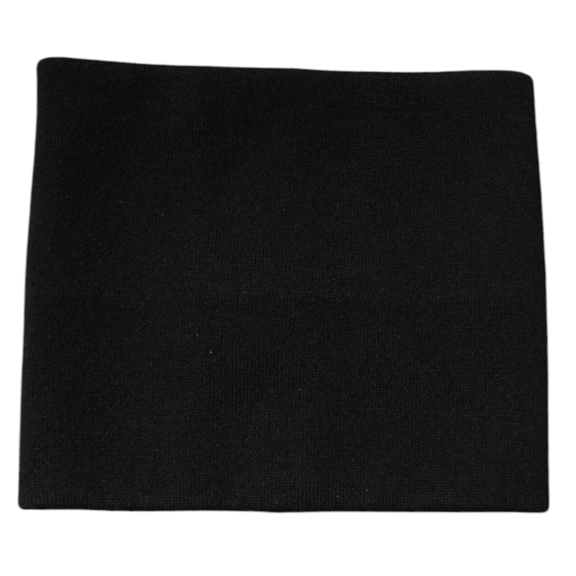 Dolce & Gabbana Dolce & Gabbana Black Cashmere Knitted Square Handkerchief Scarf