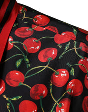 Dolce & Gabbana Shirts IT42 | XL Dolce & Gabbana Black Cherry Silk Button Down Casual Shirt