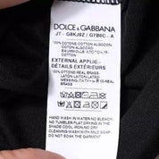 Dolce & Gabbana T-Shirts IT44 | XS Dolce & Gabbana Black Cotton Crew Neck Short Sleeves T-shirt