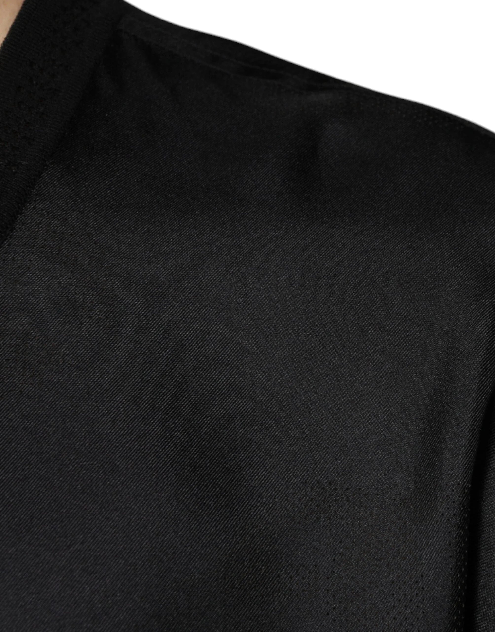 Dolce & Gabbana T-Shirts IT50 | L Dolce & Gabbana Black Cotton Square Neck Short Sleeve T-shirt