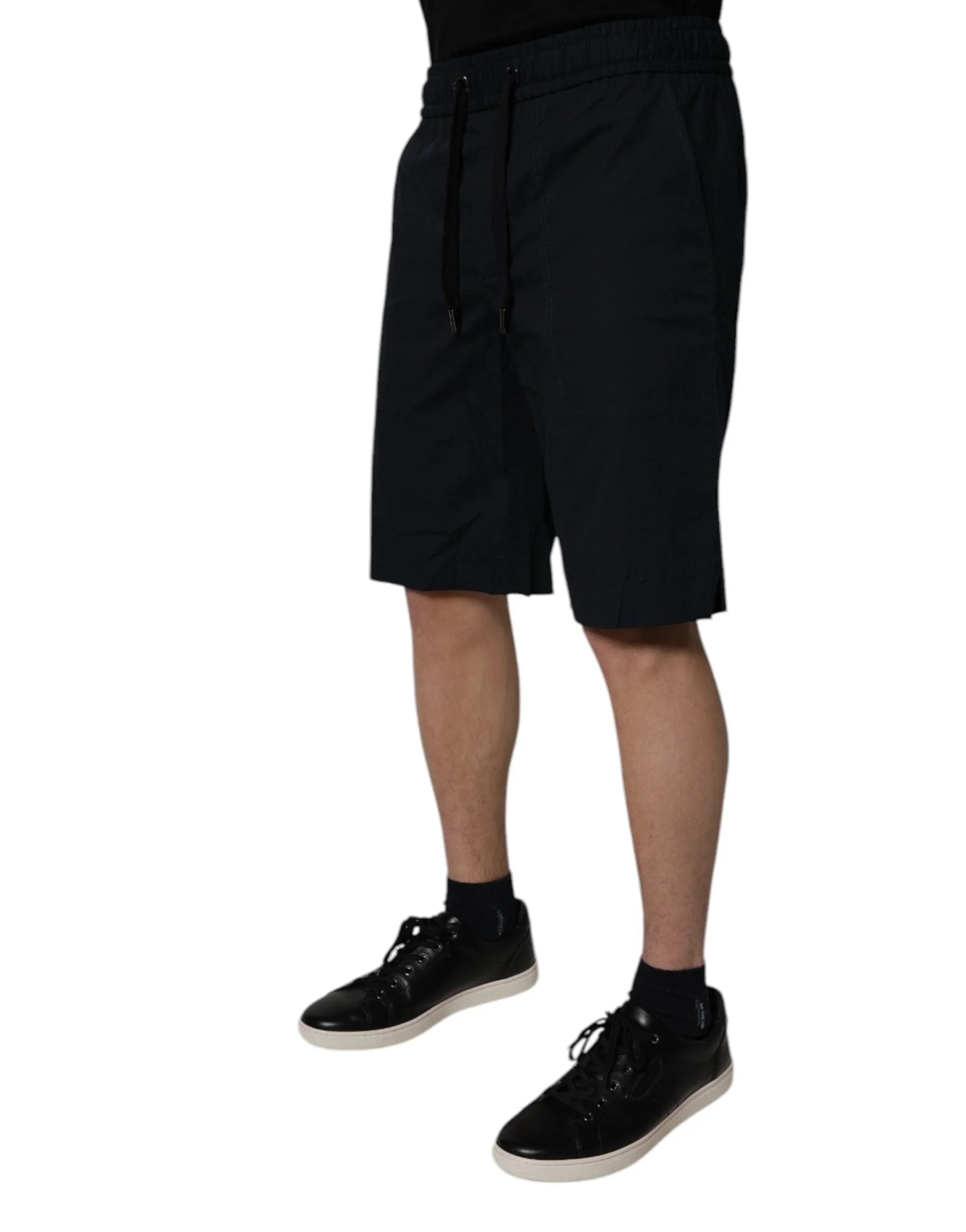Dolce & Gabbana Casual/Chino Shorts IT46 | S Dolce & Gabbana Black Cotton Sweatshorts Men Bermuda Shorts