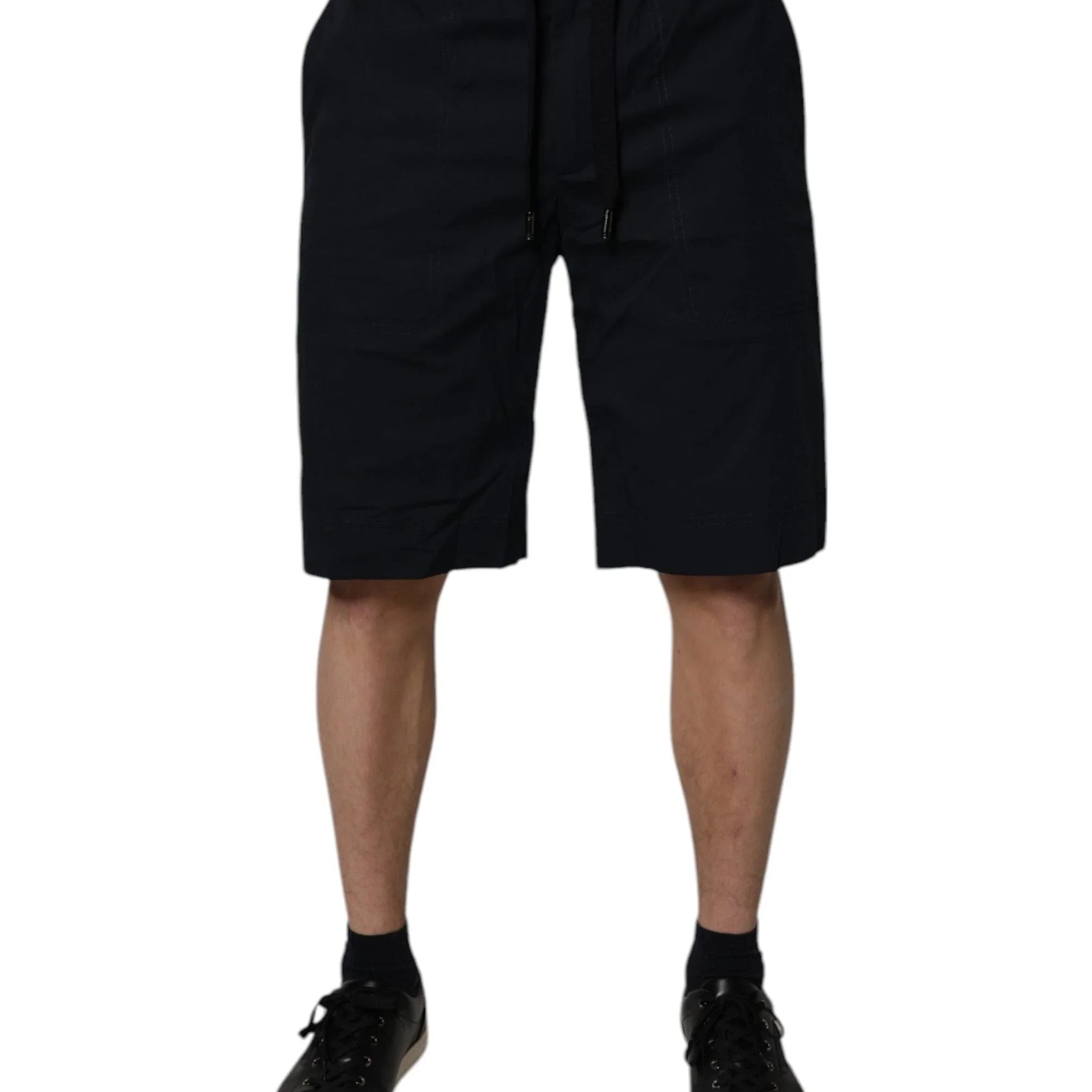 Chino Shorts IT46 | S Dolce & Gabbana Black Cotton Sweatshorts Men Bermuda Shorts