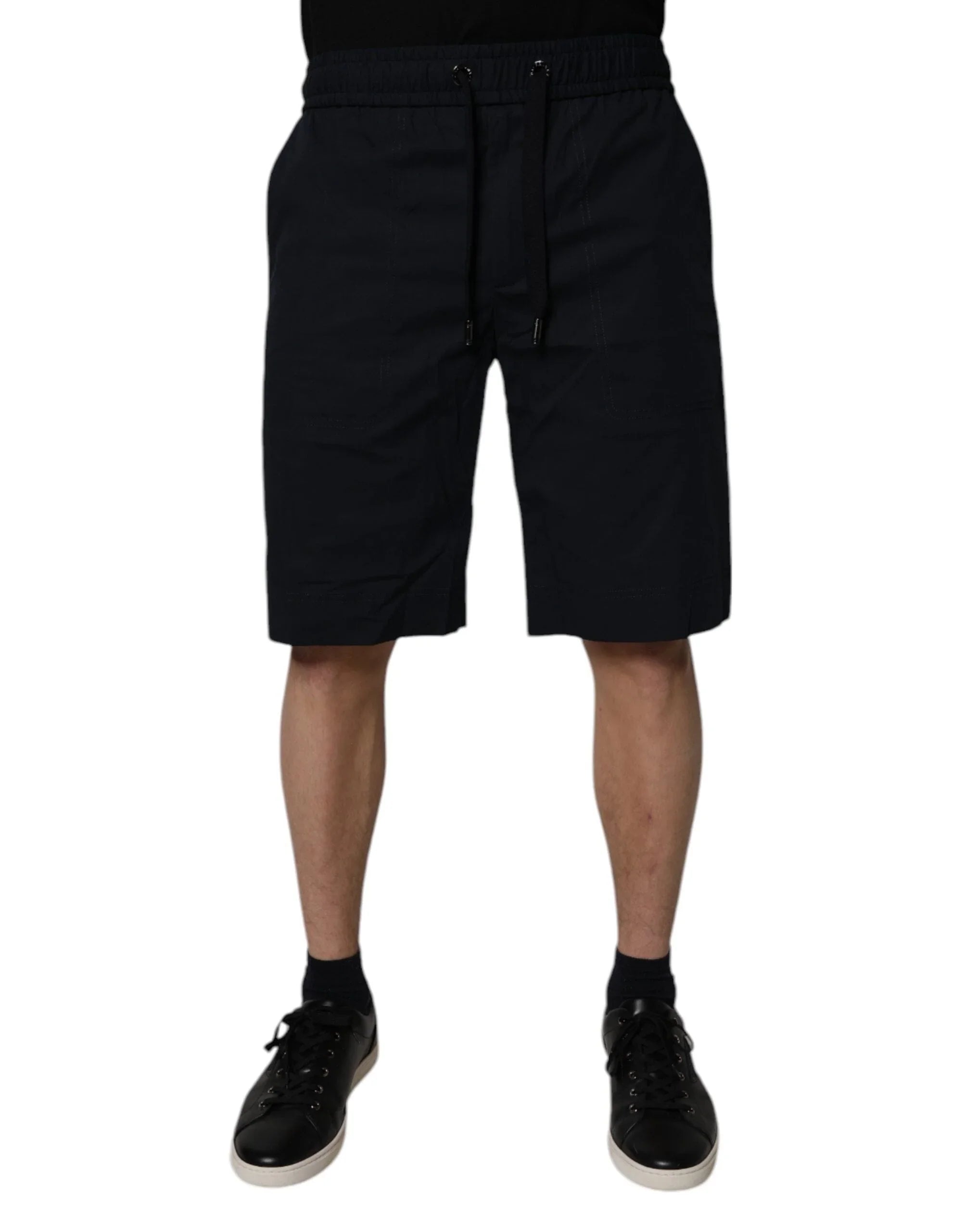 Dolce & Gabbana Casual/Chino Shorts IT46 | S Dolce & Gabbana Black Cotton Sweatshorts Men Bermuda Shorts