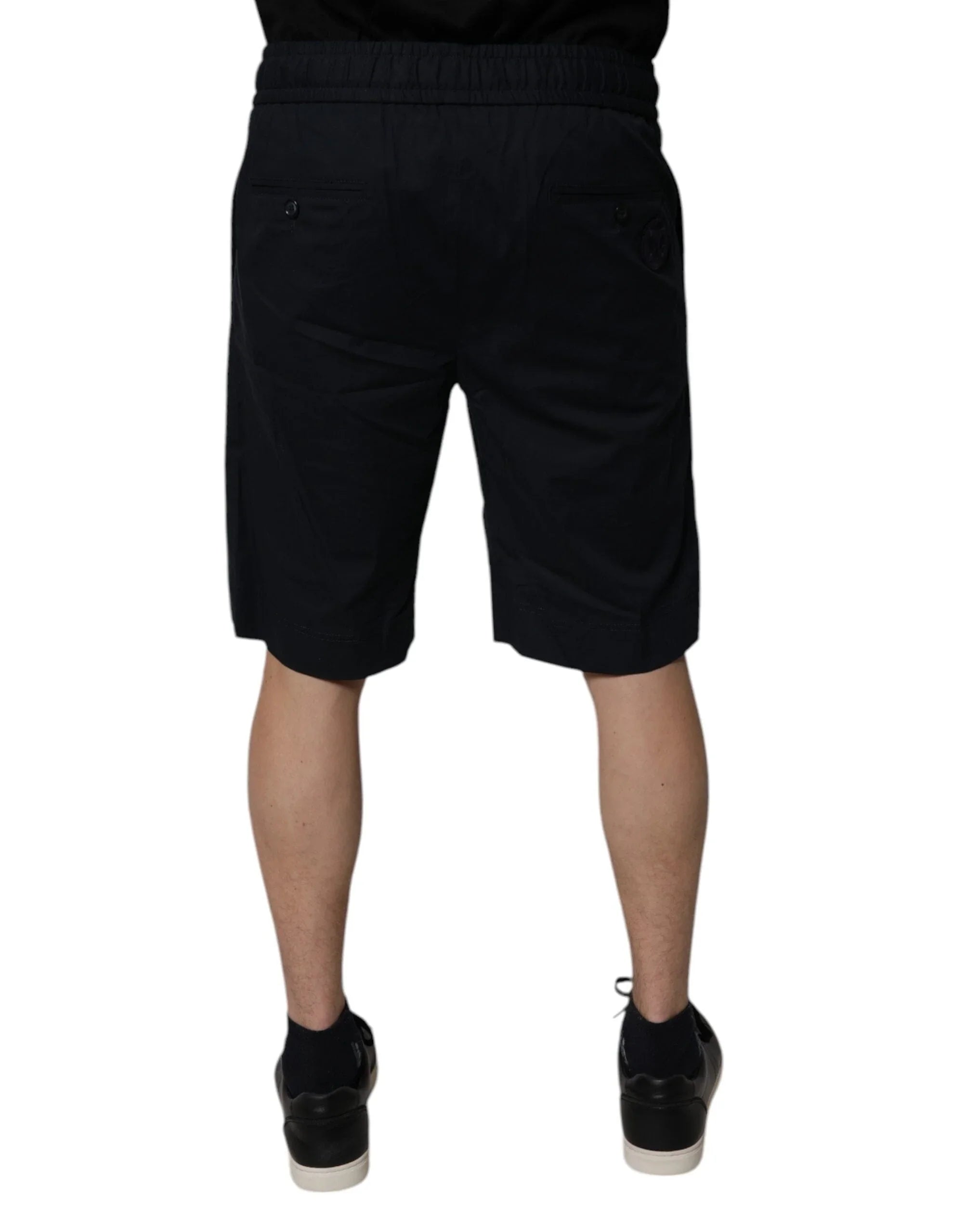 Dolce & Gabbana Casual/Chino Shorts IT46 | S Dolce & Gabbana Black Cotton Sweatshorts Men Bermuda Shorts