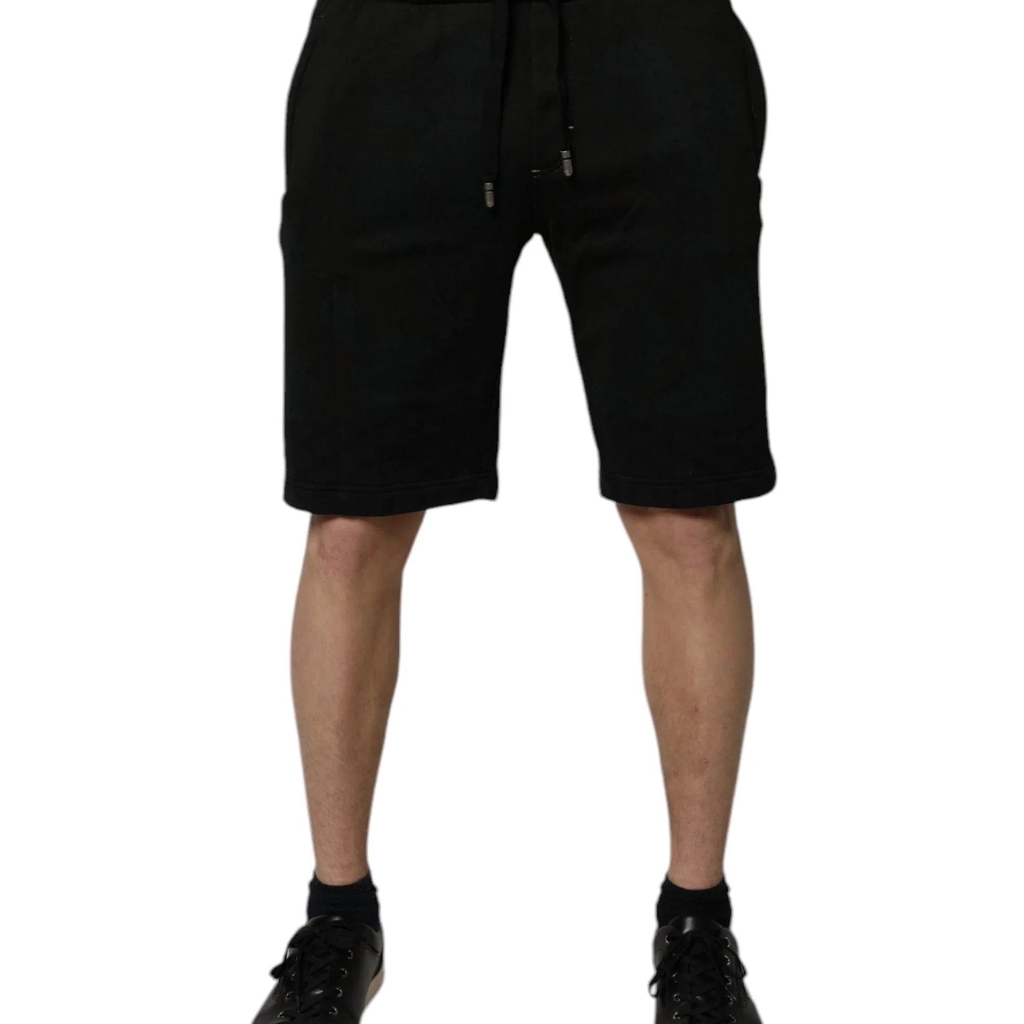 Chino Shorts IT48 | M Dolce & Gabbana Black Cotton Sweatshorts Men Bermuda Shorts