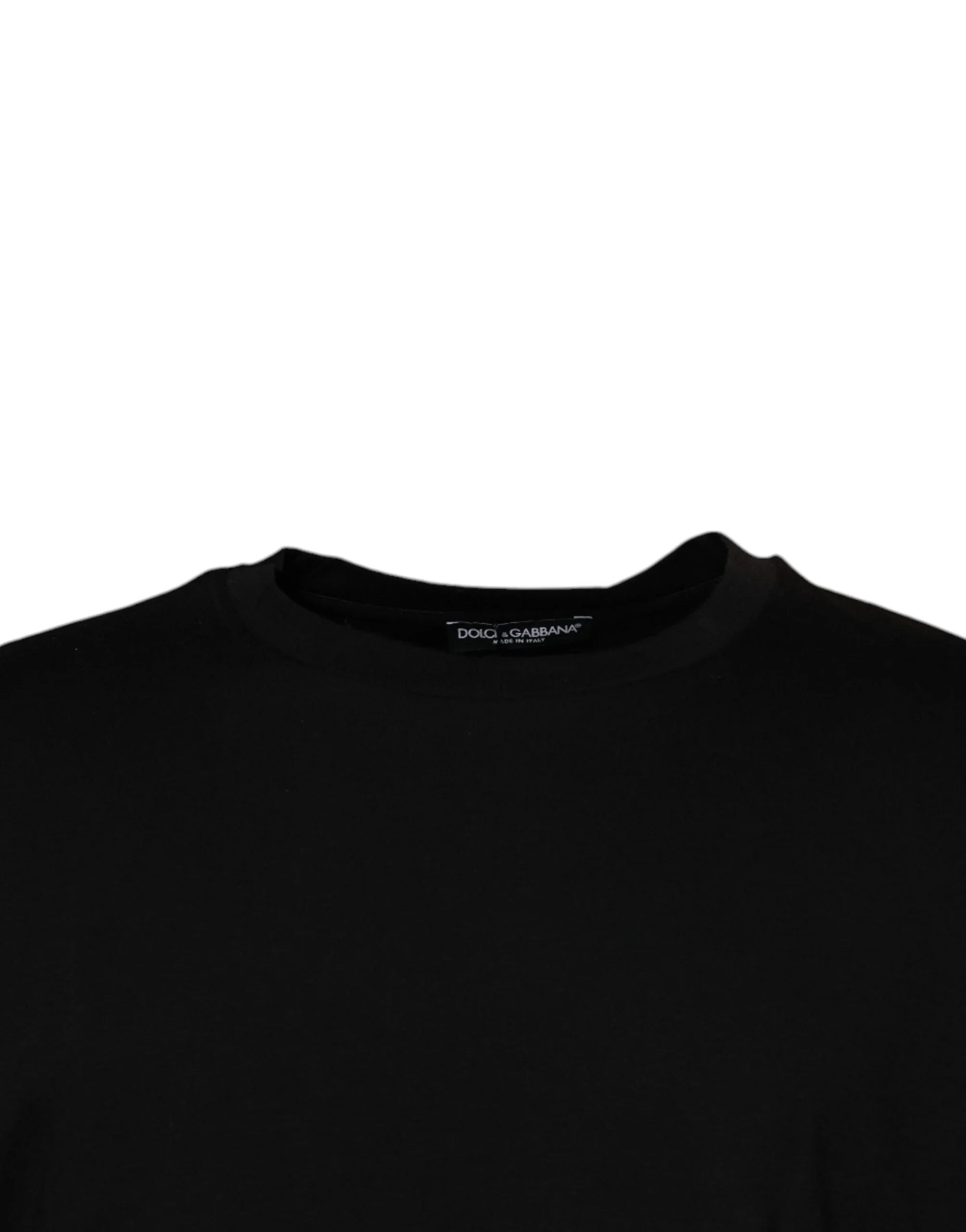Dolce & Gabbana T-Shirts Dolce & Gabbana Black Crew Neck Short Sleeve T-shirt