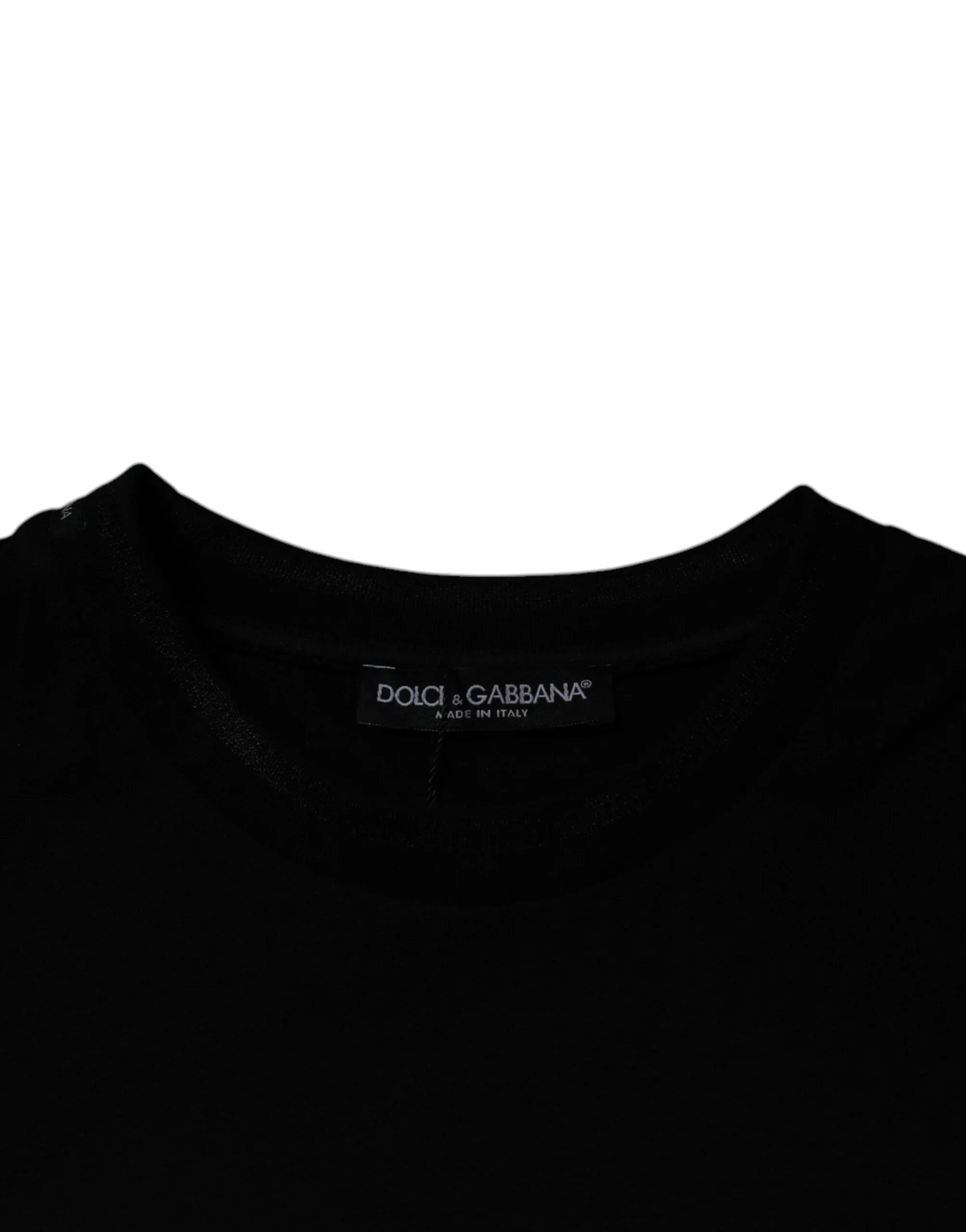 Dolce & Gabbana T-Shirts IT56 | XXL Dolce & Gabbana Black Crew Neck Short Sleeve T-shirt
