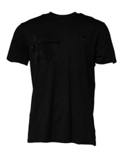 Dolce & Gabbana T-Shirts IT56 | XXL Dolce & Gabbana Black Crew Neck Short Sleeve T-shirt