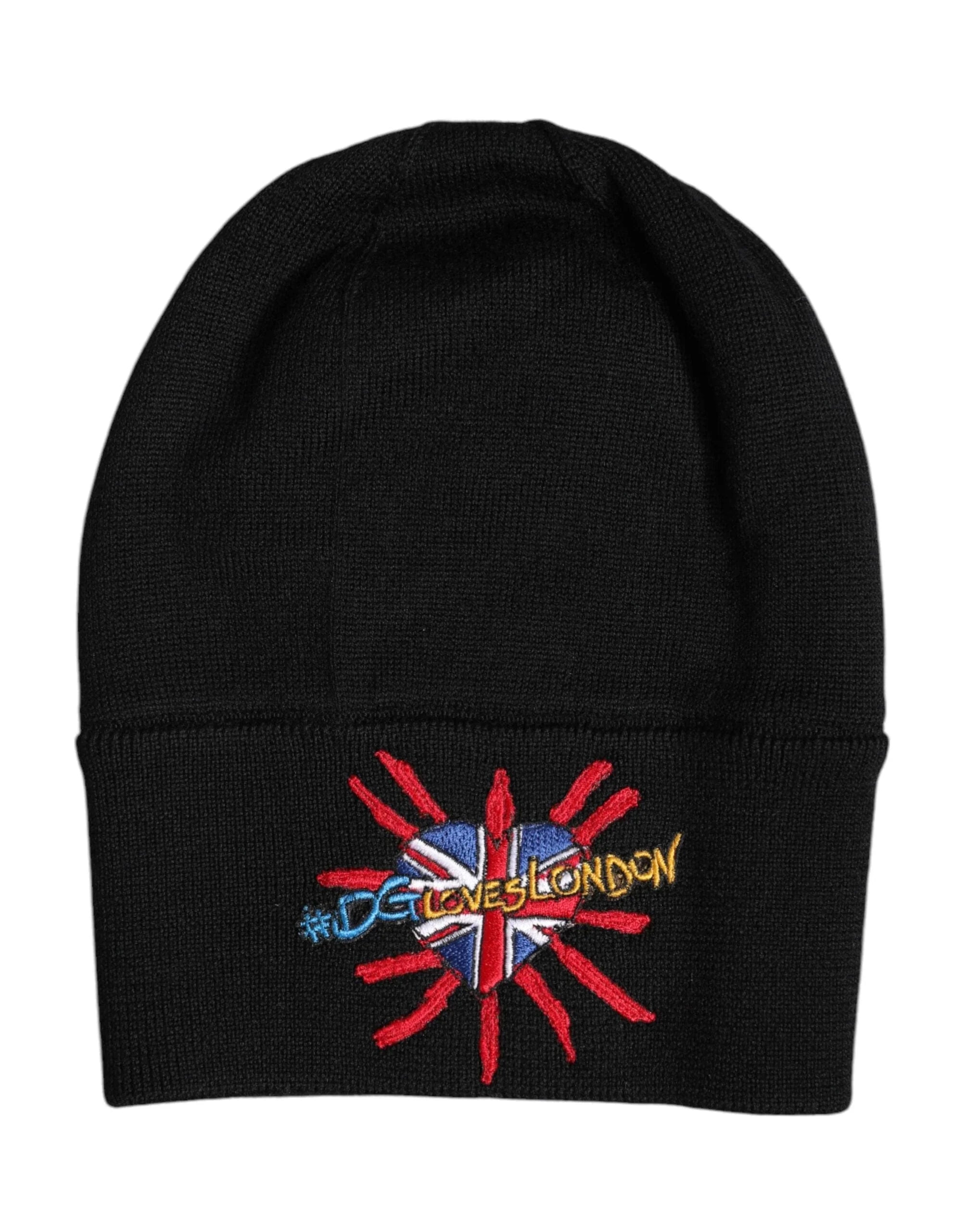 Dolce & Gabbana Dolce & Gabbana Black #DGLOVESLONDON Knitted Beanie Hat