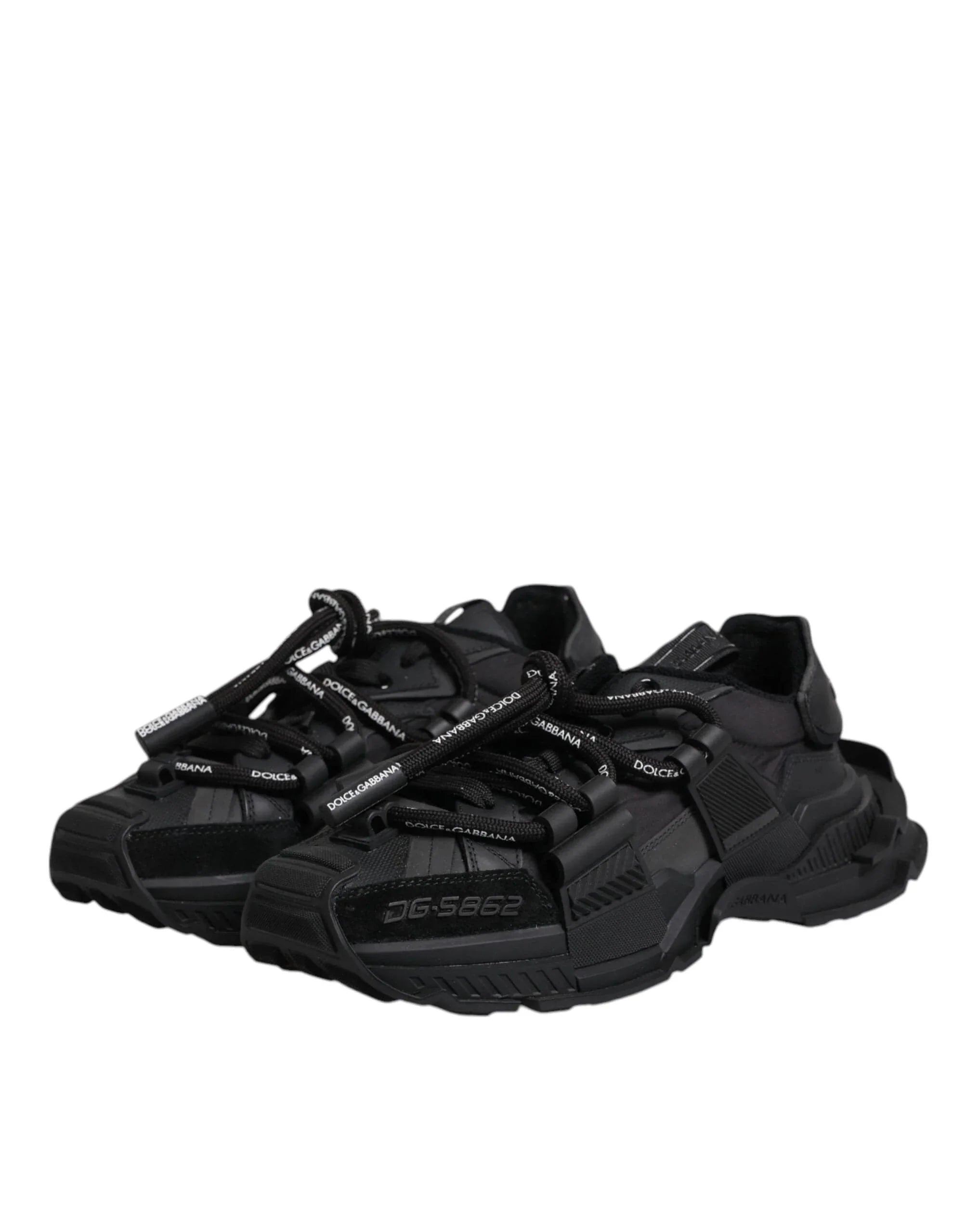 Dolce & Gabbana Sneakers EU39/US6 Dolce & Gabbana Black Low Top Space Lace Up Sneakers Shoes