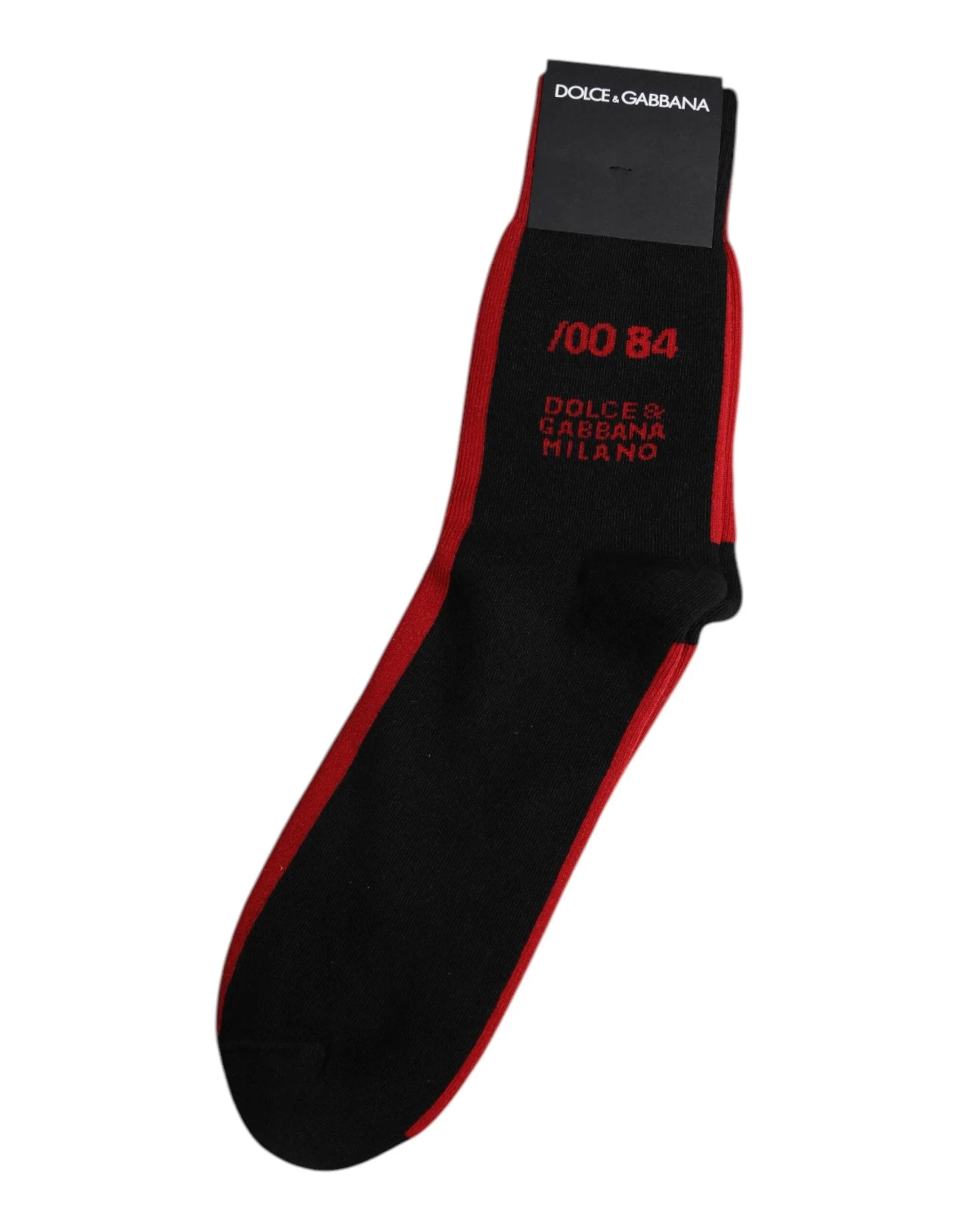 Dolce & Gabbana L Dolce & Gabbana Black Nylon DG Logo Mid Calf Men Socks