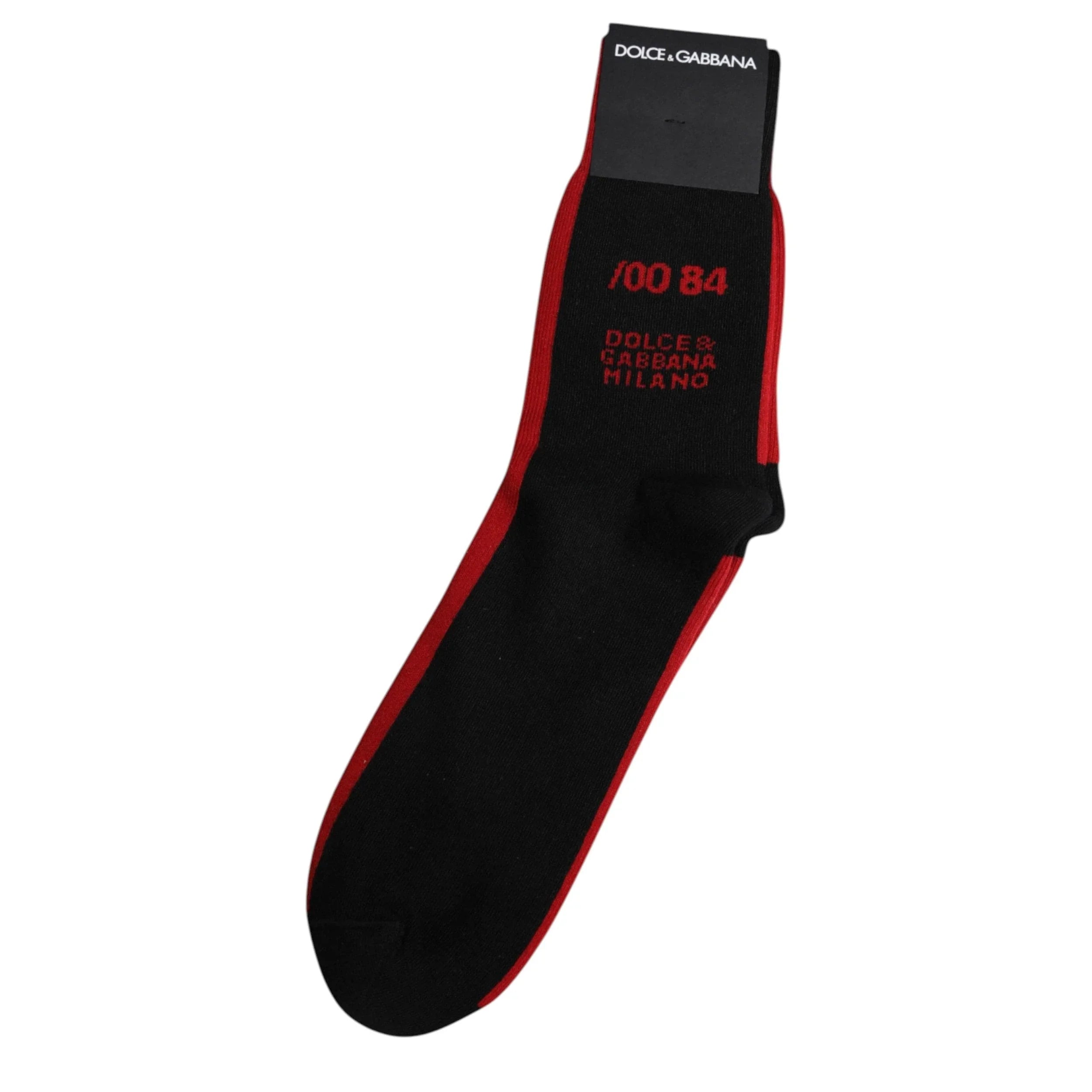 Dolce & Gabbana L Dolce & Gabbana Black Nylon DG Logo Mid Calf Men Socks