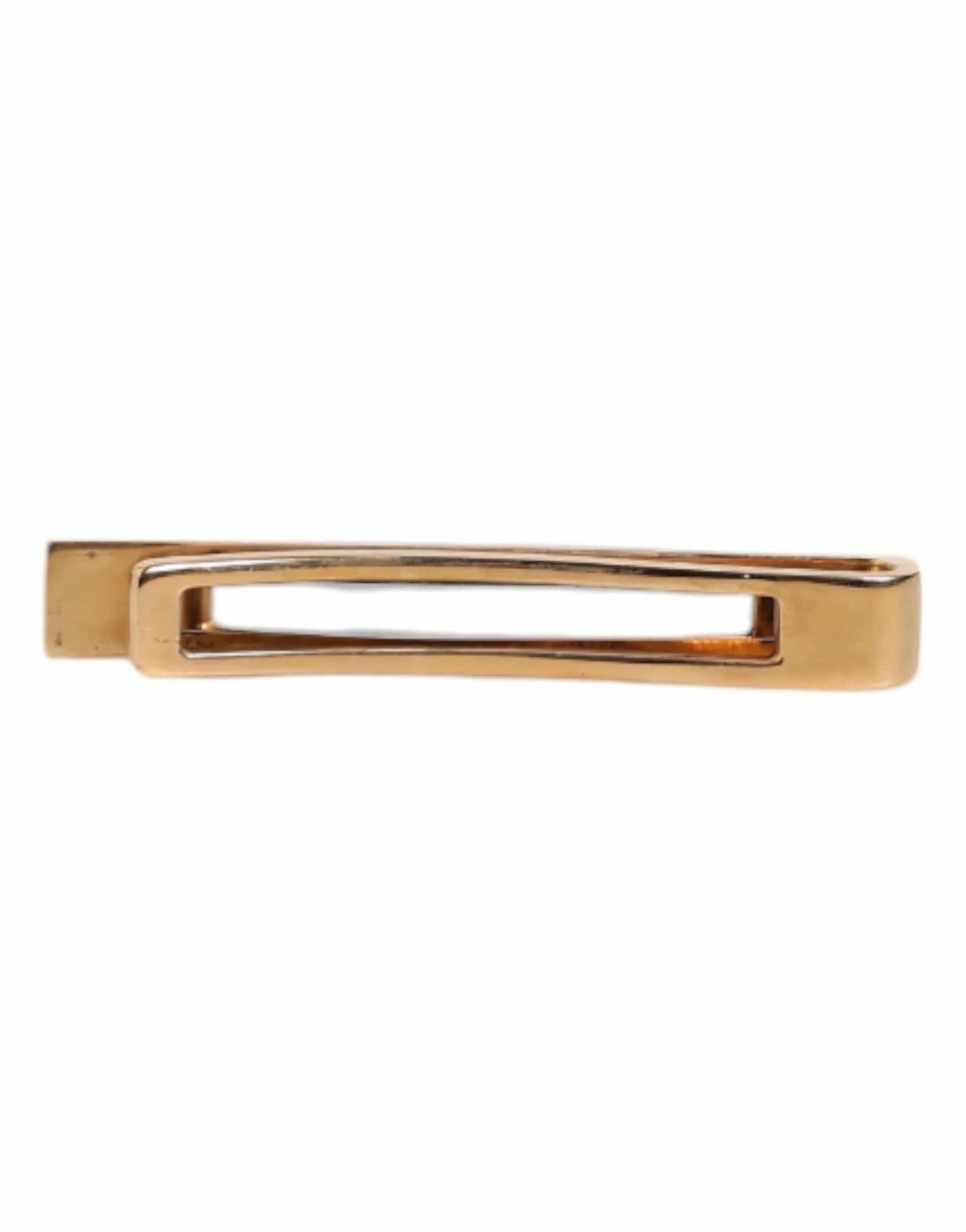 Dolce & Gabbana Dolce & Gabbana Black Sapphire Gold Tone Brass Tie Clip Bar