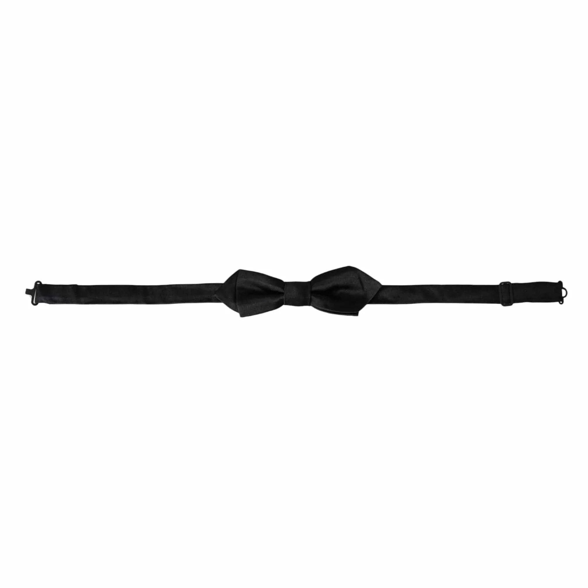 Dolce & Gabbana Neck Ties Dolce & Gabbana Black Silk Adjustable Neck Men Bow Tie