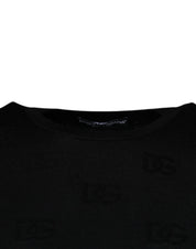 Dolce & Gabbana T-Shirts ÌT40| XXS Dolce & Gabbana Black Silk Round Neck Sleeveless T-shirt