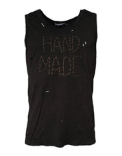 Dolce & Gabbana T-Shirts IT44 | XS Dolce & Gabbana Black Sleeveless Round Neck Tank T-shirt