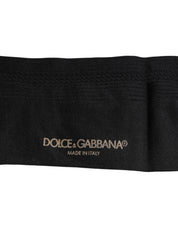 Dolce & Gabbana L Dolce & Gabbana Black Stretch Logo Mid Calf Men Socks