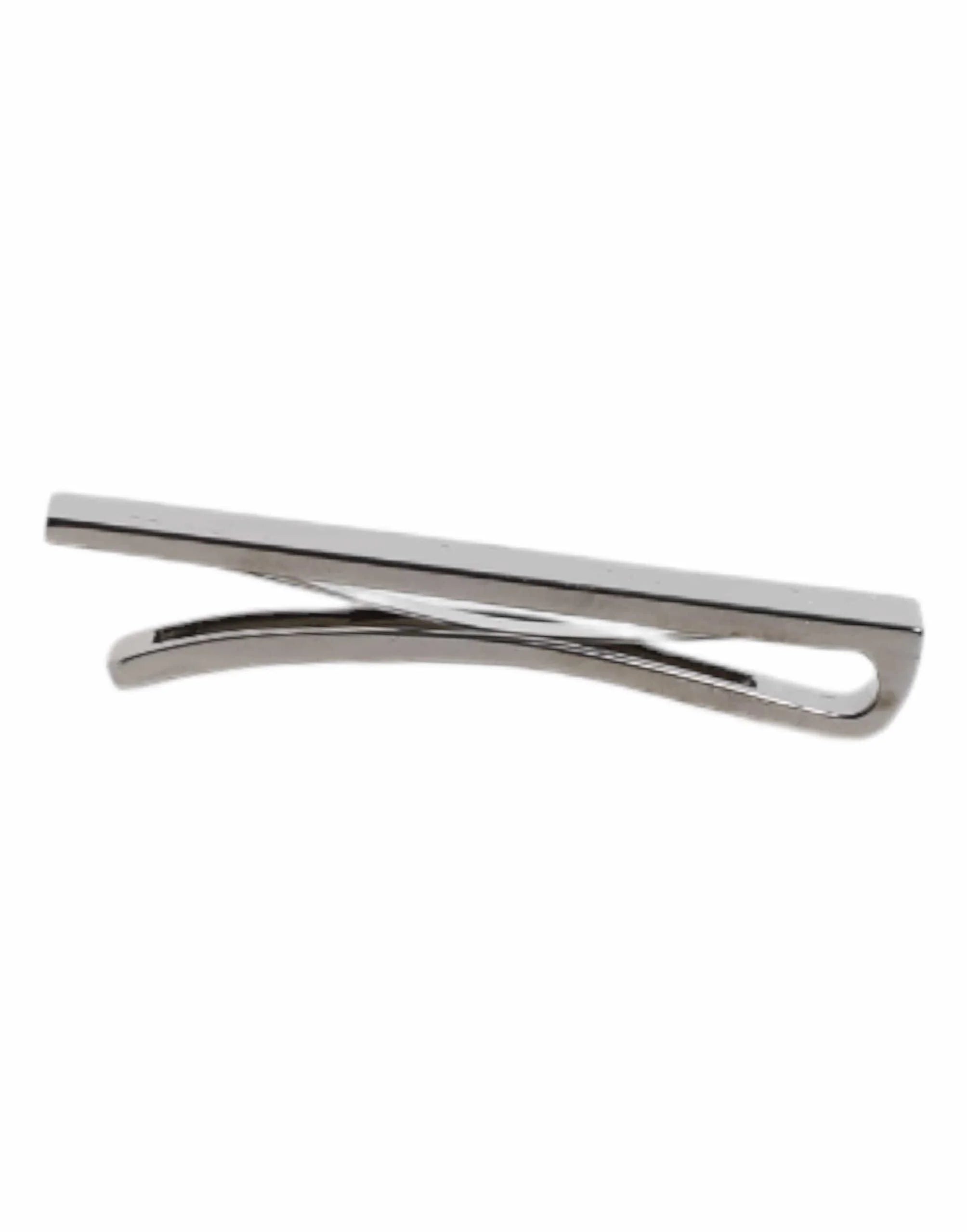 Dolce & Gabbana Dolce & Gabbana Black Tone Brass Logo Branded Tie Clip Bar