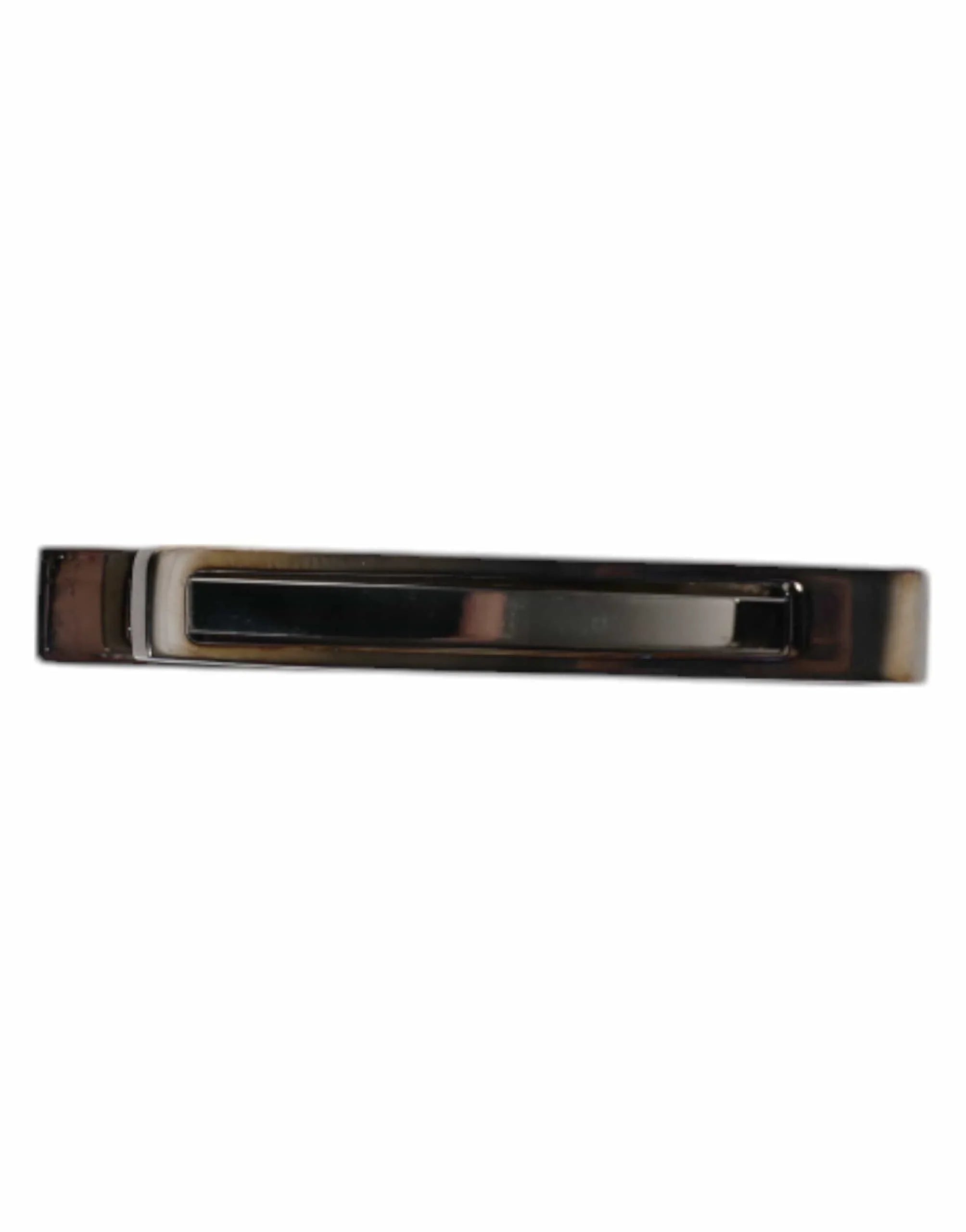 Dolce & Gabbana Dolce & Gabbana Black Tone Brass Logo Branded Tie Clip Bar