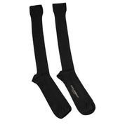 Dolce & Gabbana L Dolce & Gabbana Black Viscose Logo Over The Calf Socks