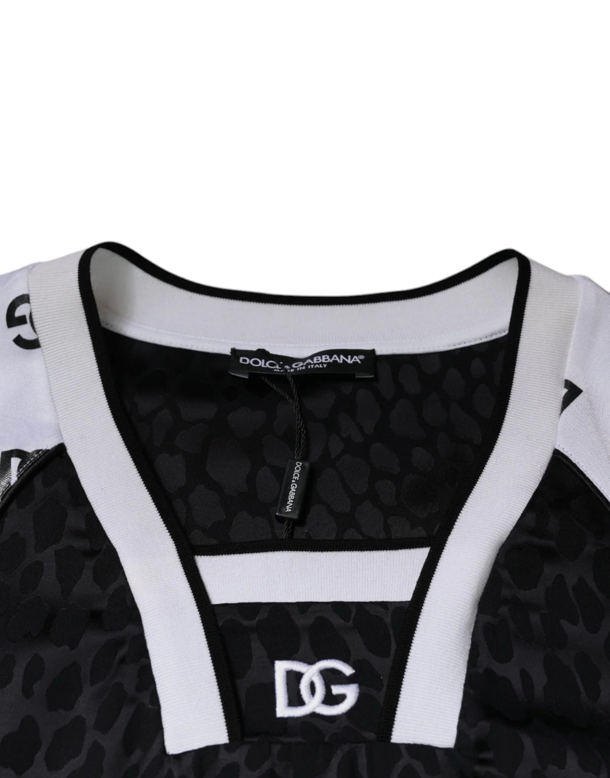 Dolce & Gabbana T-Shirts IT52 | XL Dolce & Gabbana Black White Logo Men Short Sleeves T-shirt