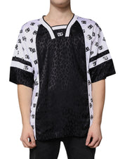 Dolce & Gabbana T-Shirts IT52 | XL Dolce & Gabbana Black White Logo Men Short Sleeves T-shirt