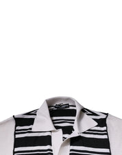 Dolce & Gabbana Premium Polos IT52 | XL Dolce & Gabbana Black White Stripes Collared Polo T-shirt