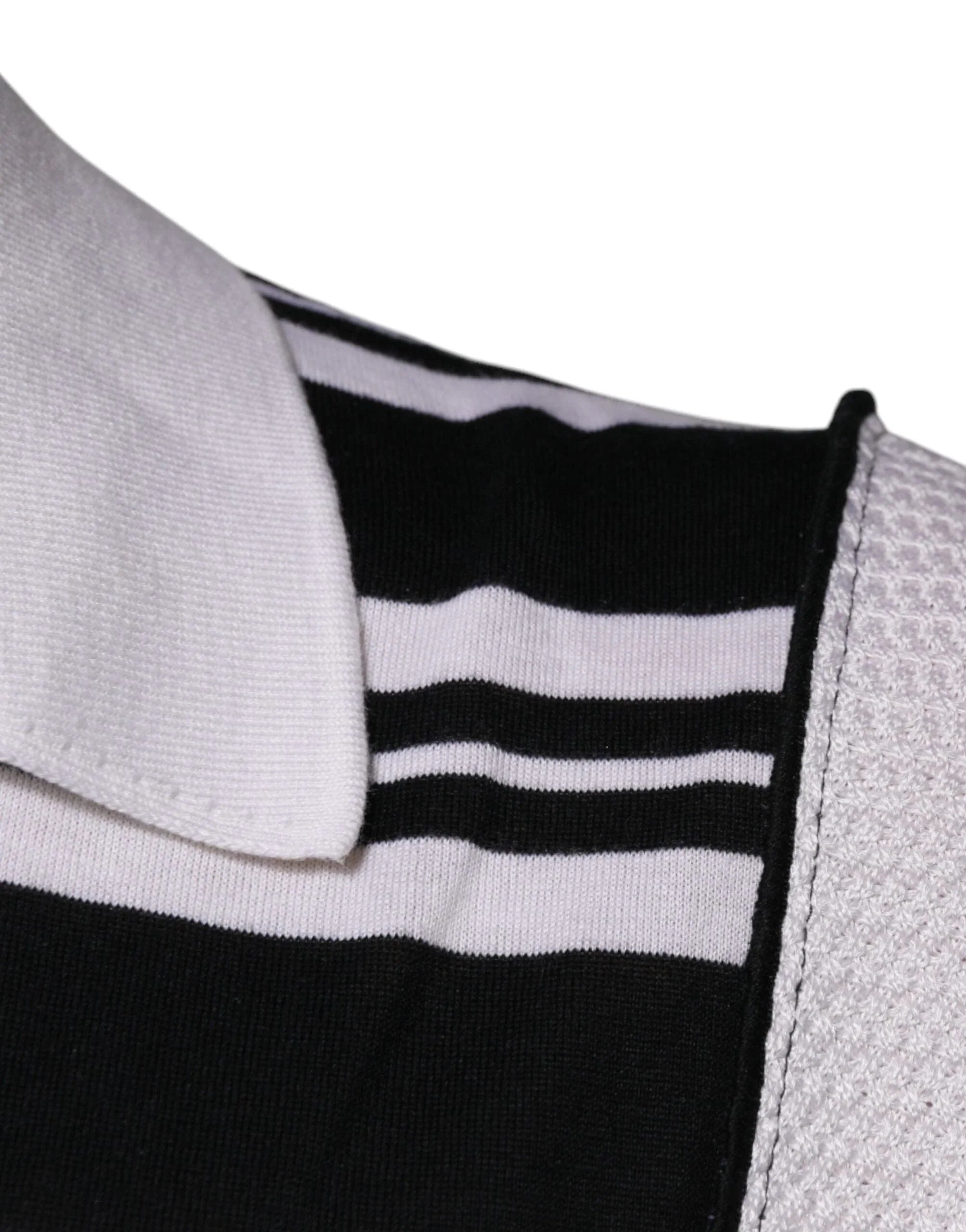 Dolce & Gabbana Premium Polos IT52 | XL Dolce & Gabbana Black White Stripes Collared Polo T-shirt