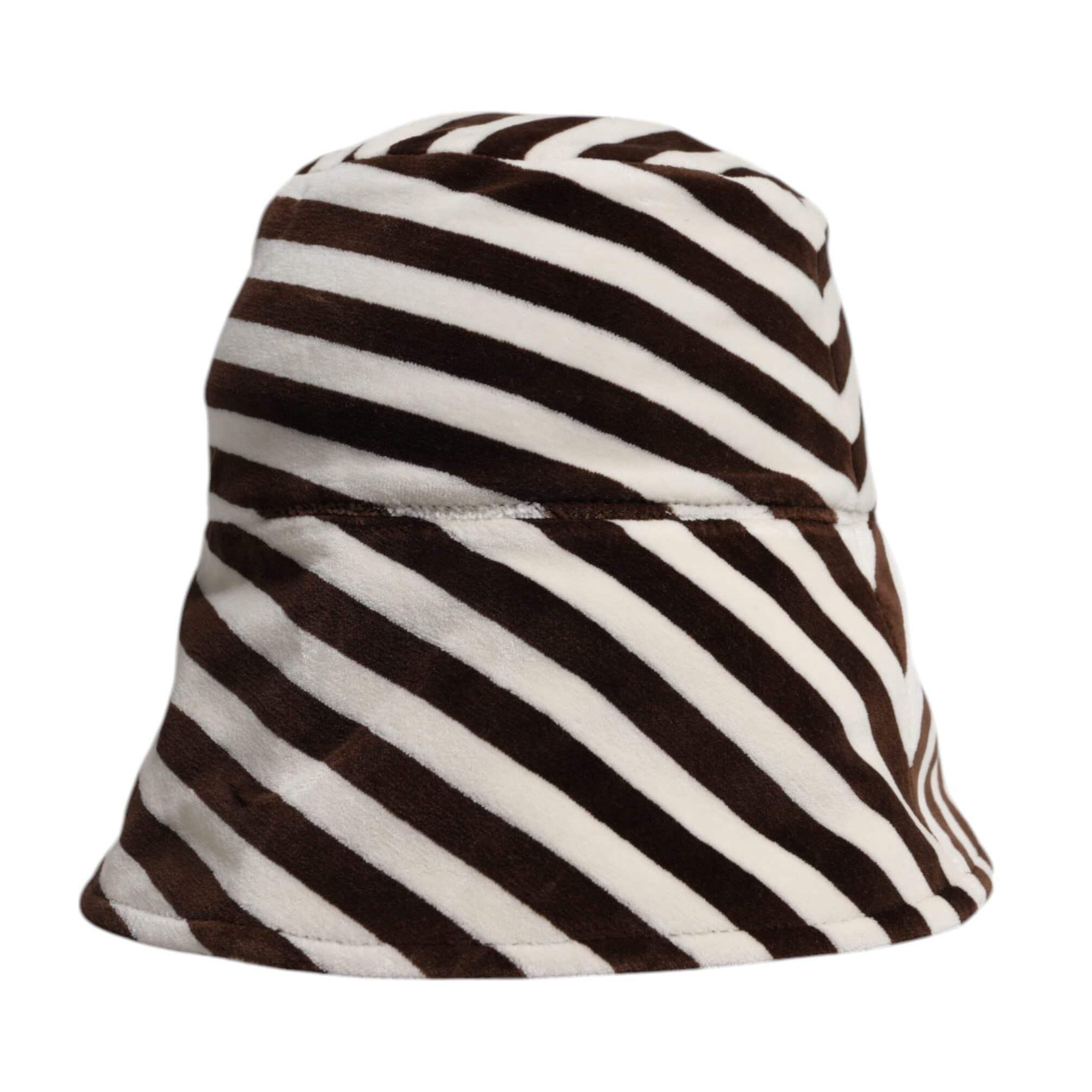 Dolce & Gabbana 58 cm|M Dolce & Gabbana Black White Stripes Cotton Bucket Cap