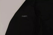 Dolce & Gabbana Formal Vests IT46 | S Dolce & Gabbana Black Wool Logo Waistcoat Vest