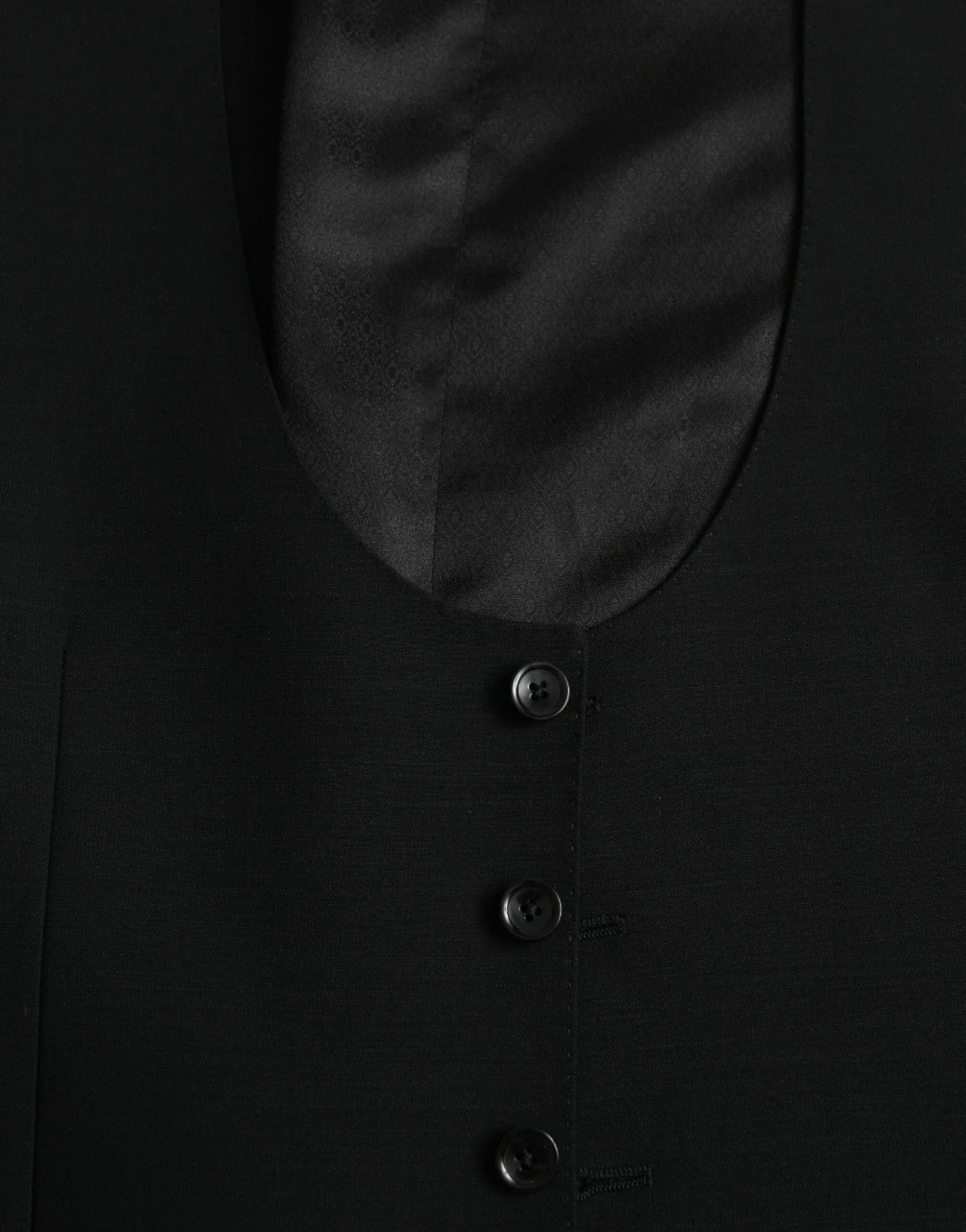 Dolce & Gabbana Waistcoat/Dress Vest IT50 | L Dolce & Gabbana Black Wool Waistcoat Dress Formal Vest