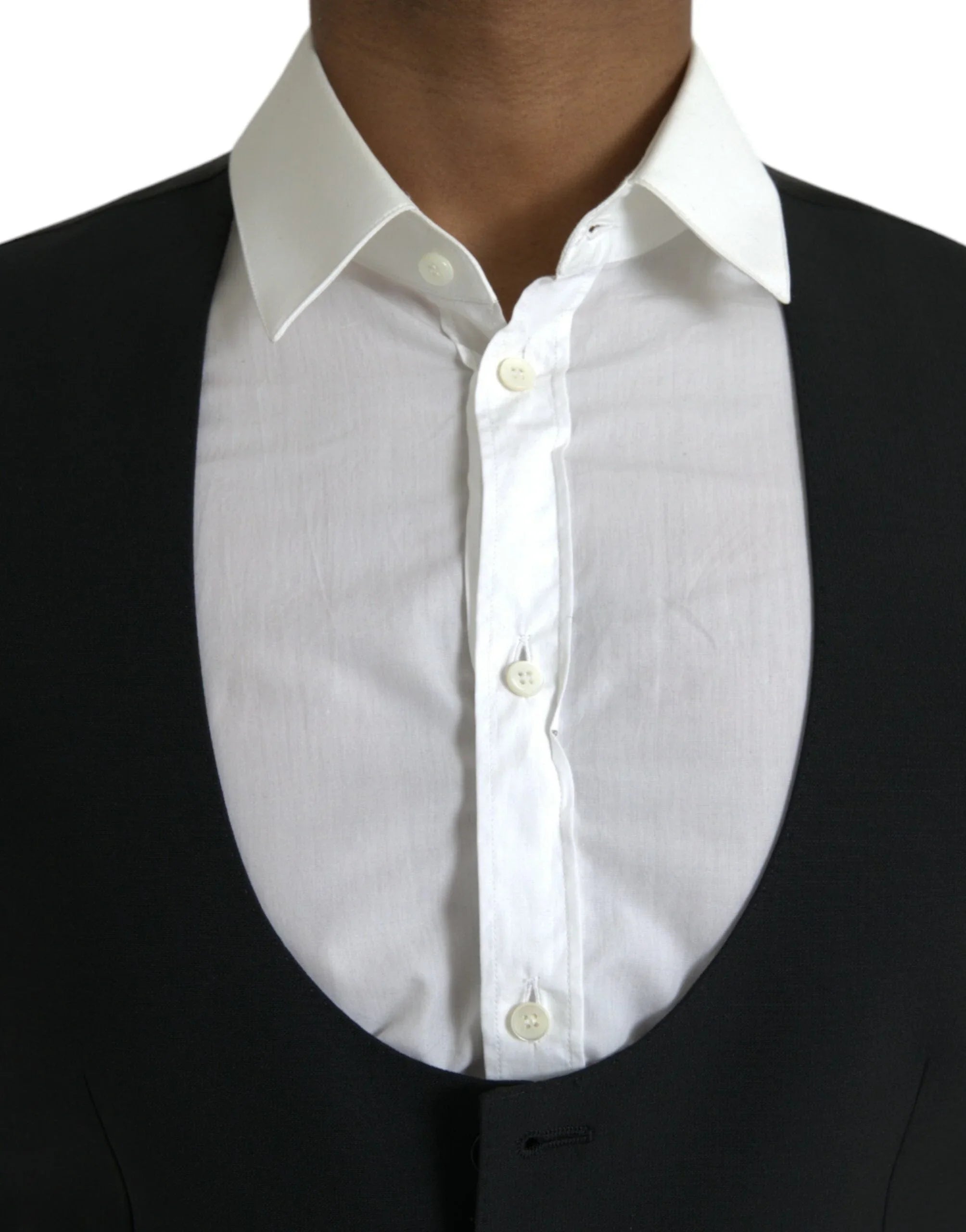 Dolce & Gabbana Waistcoat/Dress Vest IT50 | L Dolce & Gabbana Black Wool Waistcoat Dress Formal Vest