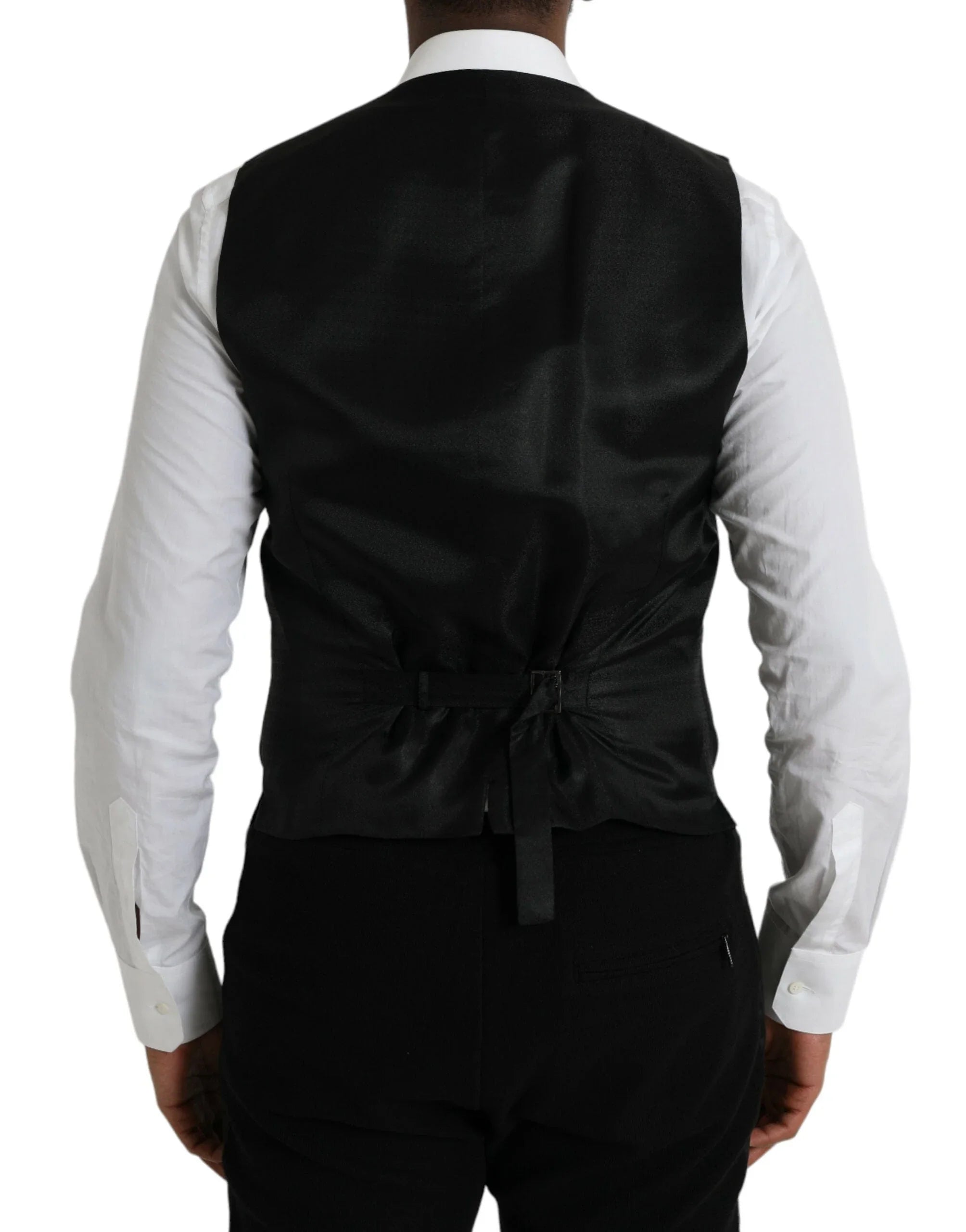 Dolce & Gabbana Waistcoat/Dress Vest IT50 | L Dolce & Gabbana Black Wool Waistcoat Dress Formal Vest
