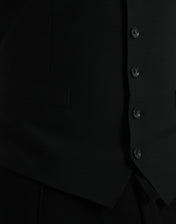 Dolce & Gabbana Waistcoat/Dress Vest IT50 | L Dolce & Gabbana Black Wool Waistcoat Dress Formal Vest