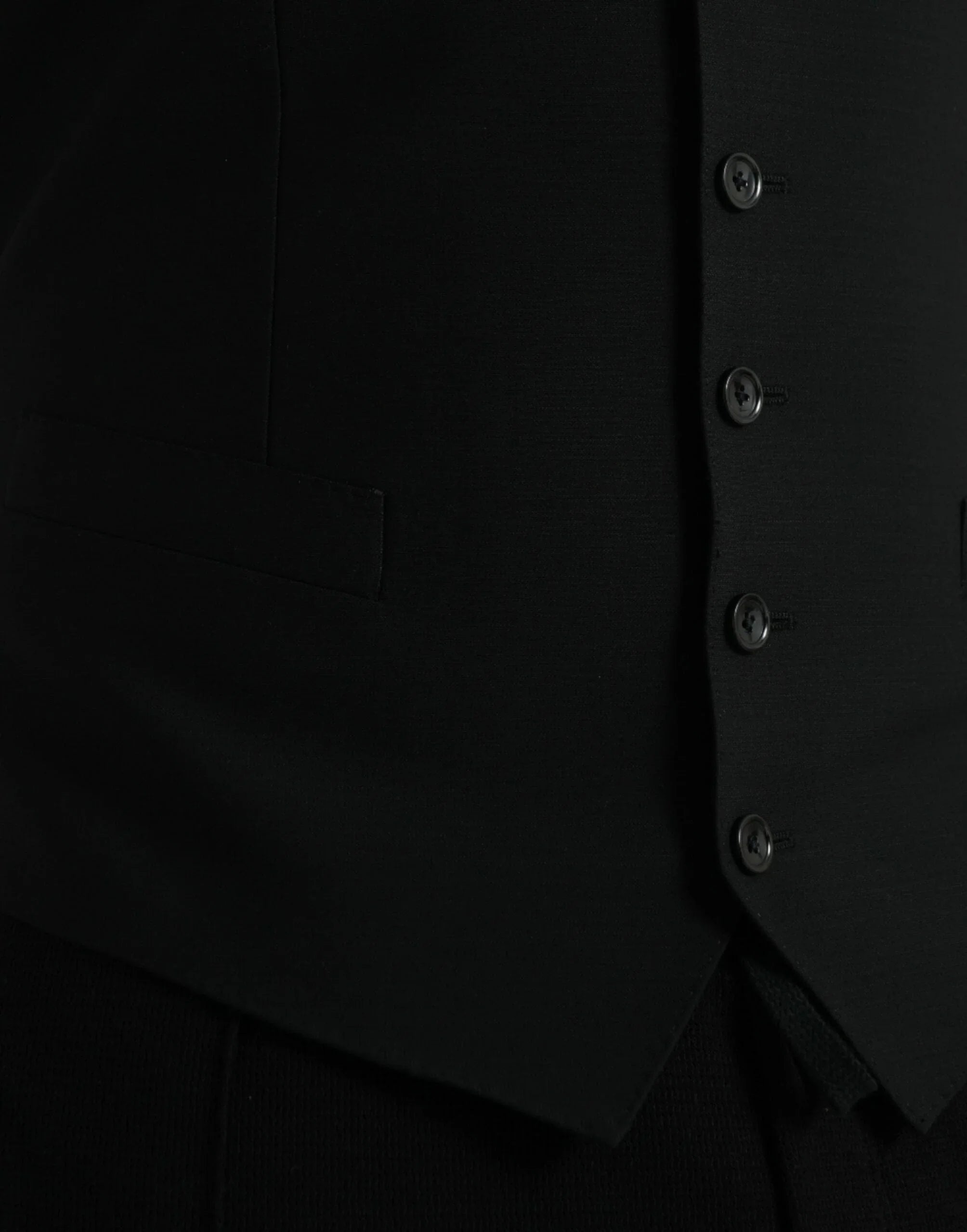 Dolce & Gabbana Waistcoat/Dress Vest IT50 | L Dolce & Gabbana Black Wool Waistcoat Dress Formal Vest