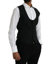Dolce & Gabbana Waistcoat/Dress Vest IT50 | L Dolce & Gabbana Black Wool Waistcoat Dress Formal Vest