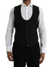 Dolce & Gabbana Waistcoat/Dress Vest IT50 | L Dolce & Gabbana Black Wool Waistcoat Dress Formal Vest