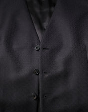 Dolce & Gabbana Waistcoat/Dress Vest IT54 | XL Dolce & Gabbana Black Wool Waistcoat Dress Formal Vest
