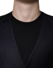 Dolce & Gabbana Waistcoat/Dress Vest IT54 | XL Dolce & Gabbana Black Wool Waistcoat Dress Formal Vest