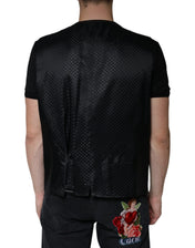 Dolce & Gabbana Waistcoat/Dress Vest IT60 | 3XL Dolce & Gabbana Black Wool Waistcoat Dress Formal Vest