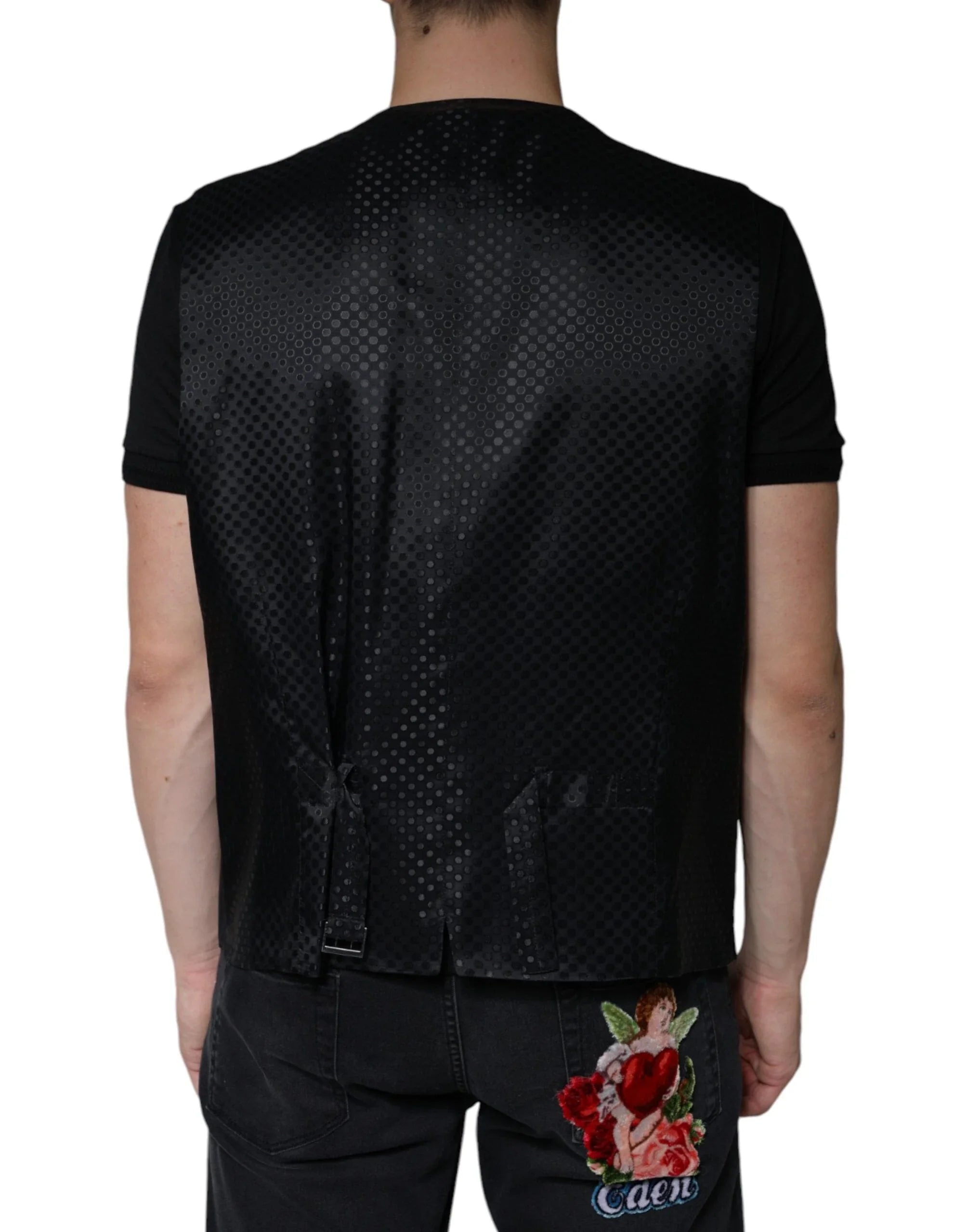 Dolce & Gabbana Waistcoat/Dress Vest IT60 | 3XL Dolce & Gabbana Black Wool Waistcoat Dress Formal Vest