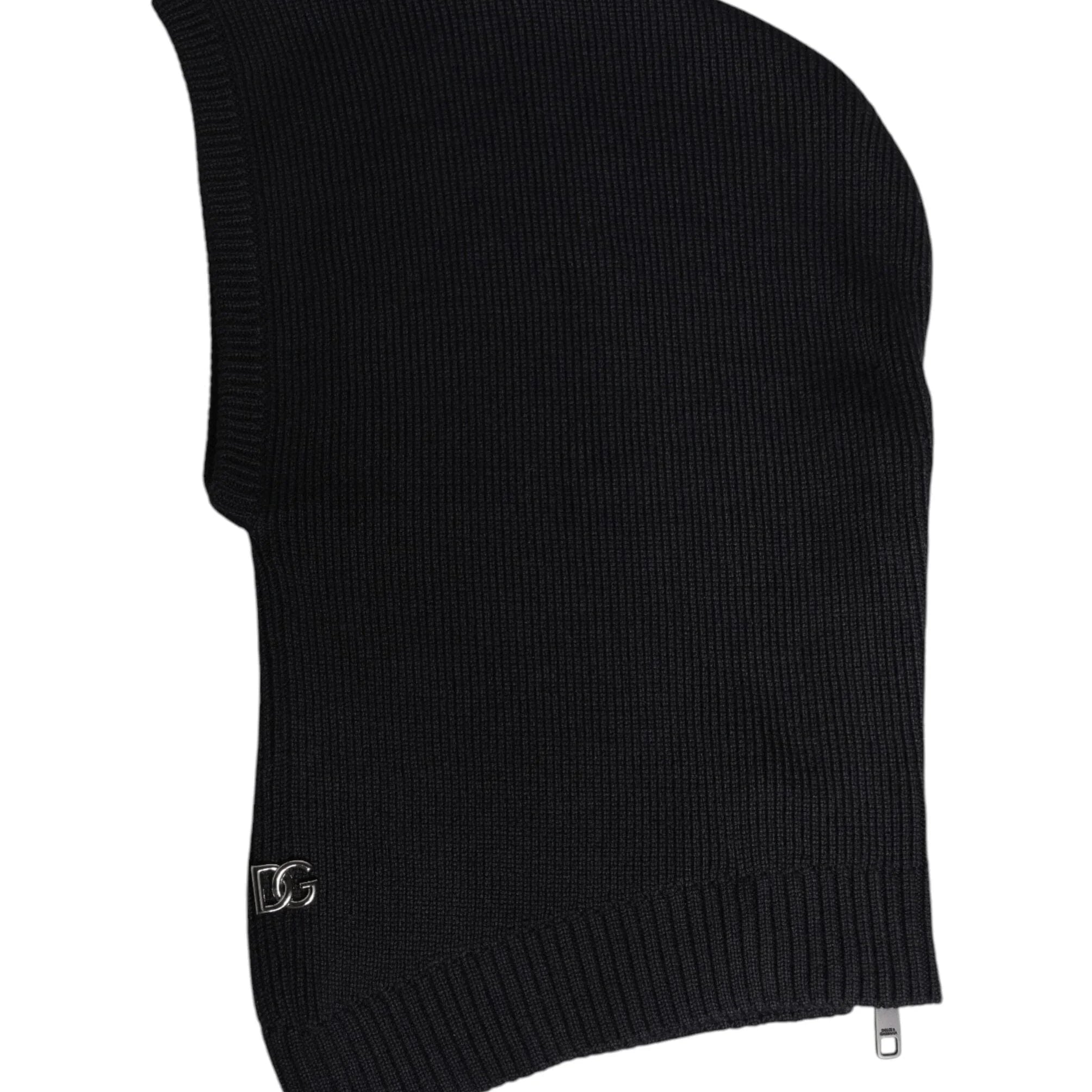 Dolce & Gabbana Dolce & Gabbana Black Wool Whole Head Wrap Balaclava Hat