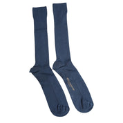 Dolce & Gabbana L Dolce & Gabbana Blue Cotton DG Logo Over The Calf Socks