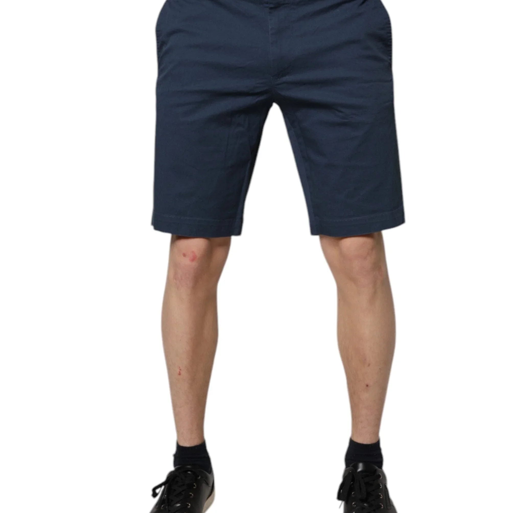 Chino Shorts IT54 | XL Dolce & Gabbana Blue Cotton Mid Waist Men Bermuda Shorts