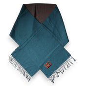Dolce & Gabbana Dolce & Gabbana Blue Green Wool Fringes Wrap Shawl Scarf