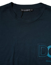 Dolce & Gabbana T-Shirts IT44 | XS Dolce & Gabbana Blue Logo Crew Neck Short Sleeves T-shirt