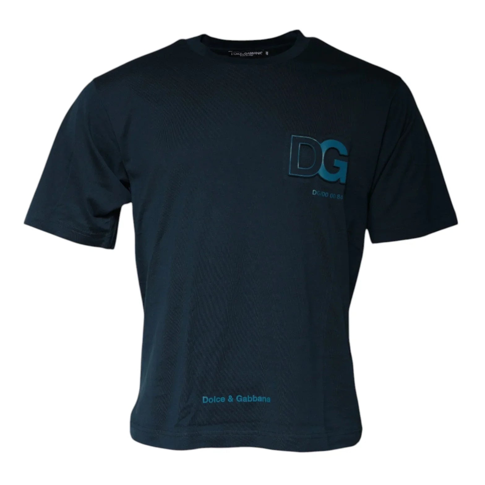 Dolce & Gabbana T-Shirts IT44 | XS Dolce & Gabbana Blue Logo Crew Neck Short Sleeves T-shirt